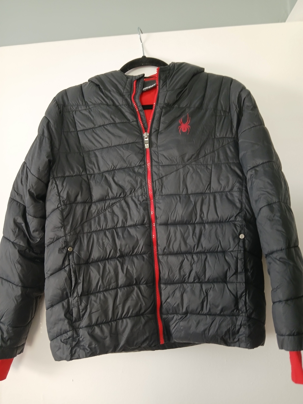 Spyder Black Jacket with Red Accents